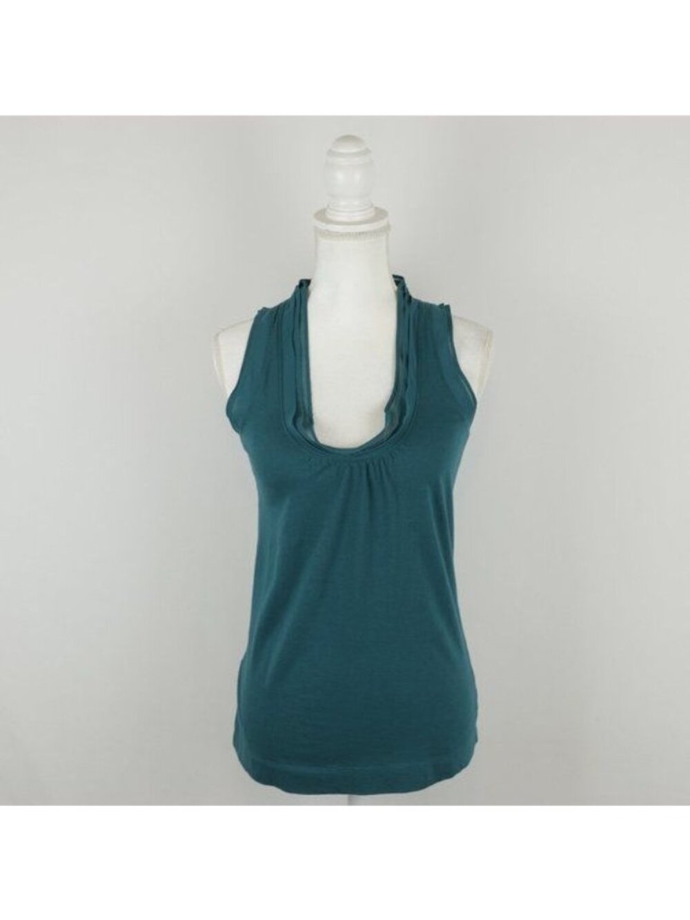 Gap Women's Extra Small Blue Green Scoop Neck Knit Tank Top